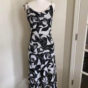 B.Smart 90s brand cowl neck dress with shoulder tie details
